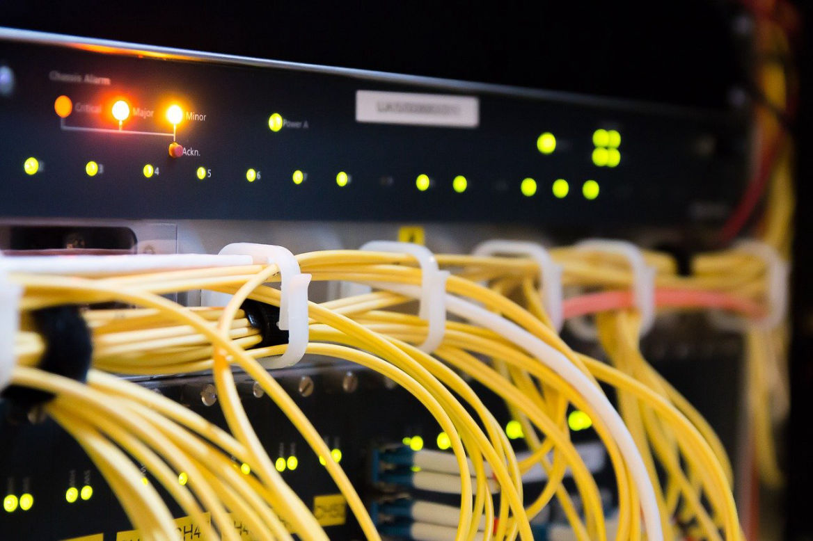 Cat5 ethernet in cabinet